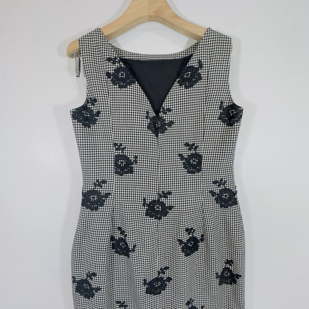 Oscar de la Renta Wool BlendHerringbone Sheath Dress Sz10 Runs Small - Picture 7 of 10